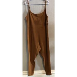 Wild Fable Fabric Bodysuit 4X Brown One Piece Romper Ribbed Bodycon Flattering